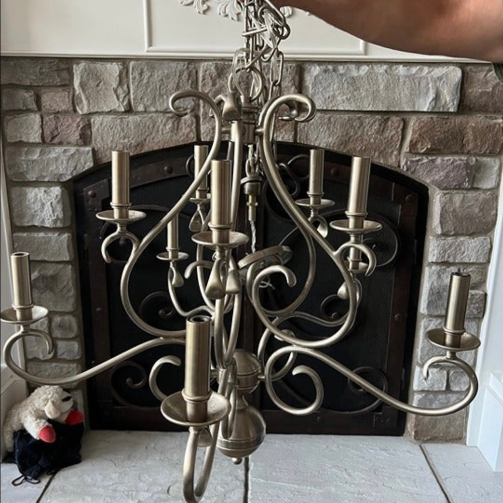 pottery barn Chandelier, send offers